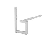 White High Gloss Side Table with Chrome Finish Legs