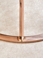 Clear Glass Round Coffee Table with Rose Gold Finish Base