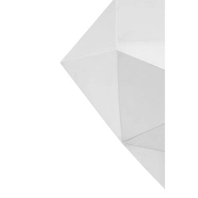Silver Finish Coffee Table with Diamond Cut Design