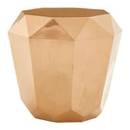 Rose Gold Finish Diamond Cut Side Table