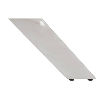Chrome Finish Round Dining Table with Clear Glass Top
