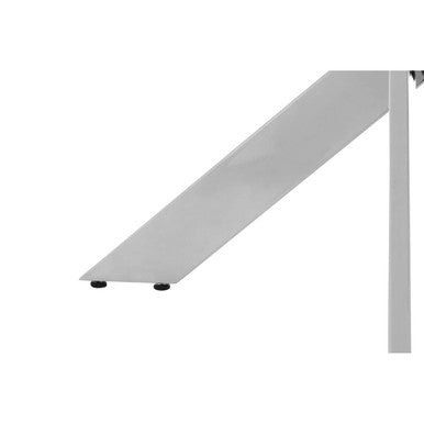 Chrome Finish Rectangular Dining Table with Clear Glass Top