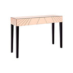 Rose Gold Finish Mirrored Console Table