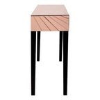 Rose Gold Finish Mirrored Console Table