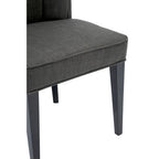 Grey Fabric Dining Chair with Black Legs