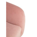 Pink Velvet Round Armchair