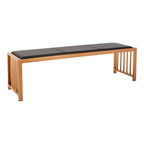 Black Leather Bench