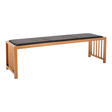 Black Leather Bench