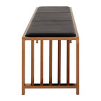 Black Leather Bench