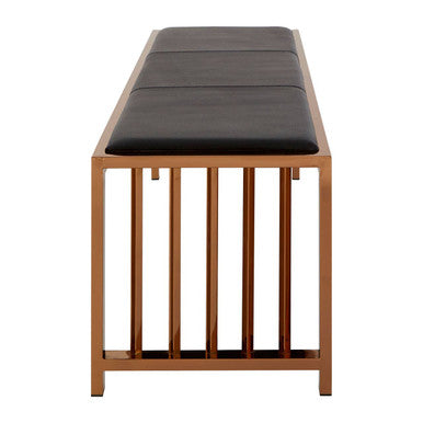 Black Leather Bench