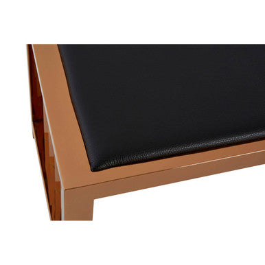 Black Leather Bench