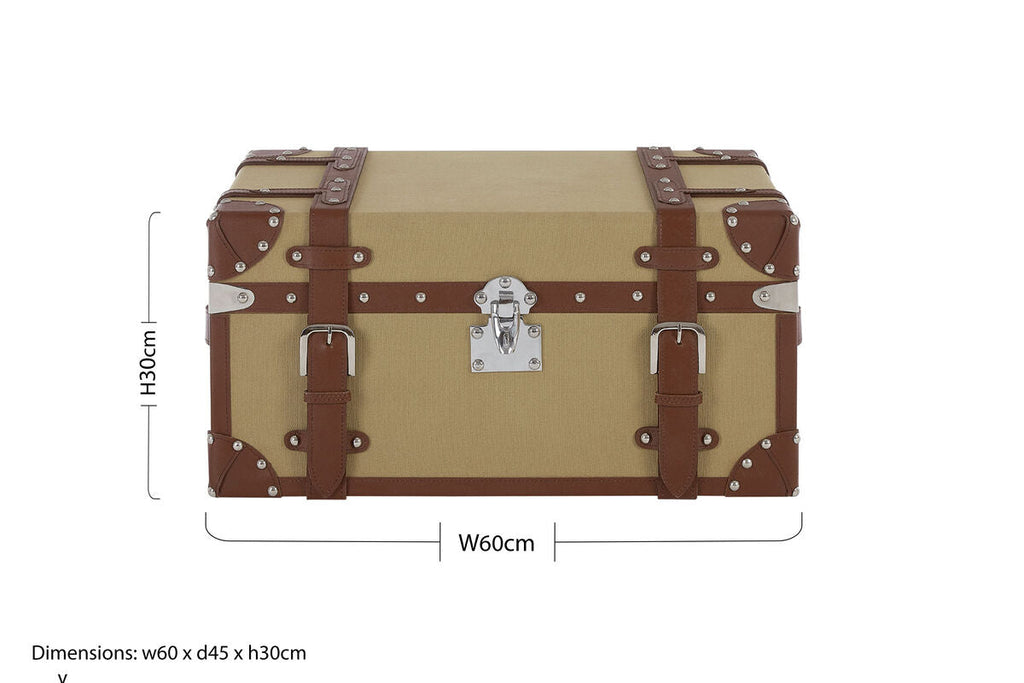 Natural Canvas Storage Trunk