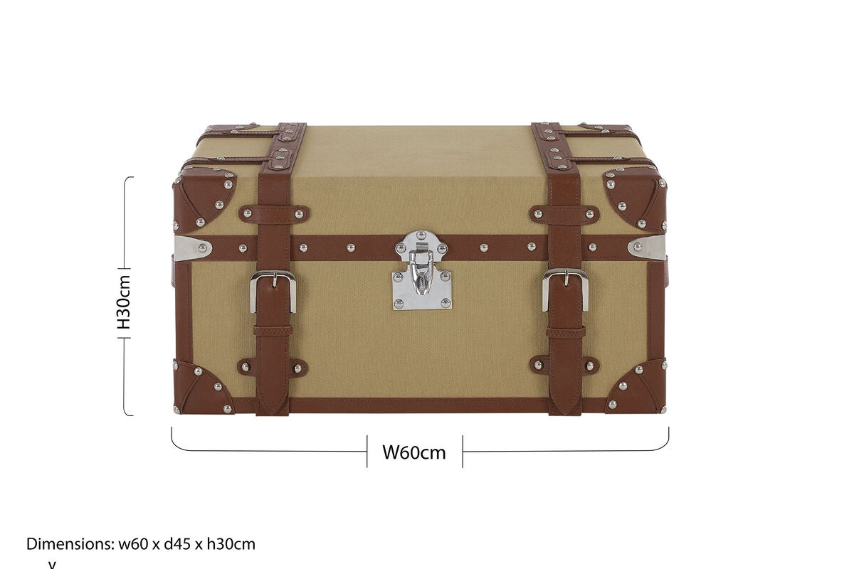 Natural Canvas Storage Trunk