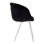 Black and Silver Velvet Chair
