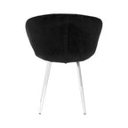 Black and Silver Velvet Chair