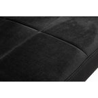 Black Velvet Lounge Chair with Silver Finish Frame