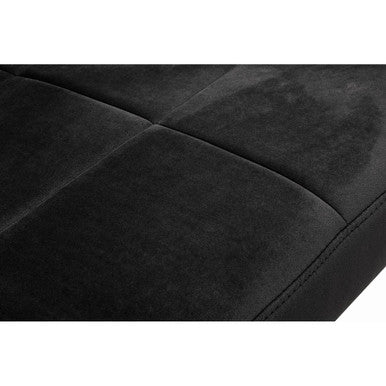 Black Velvet Lounge Chair with Silver Finish Frame