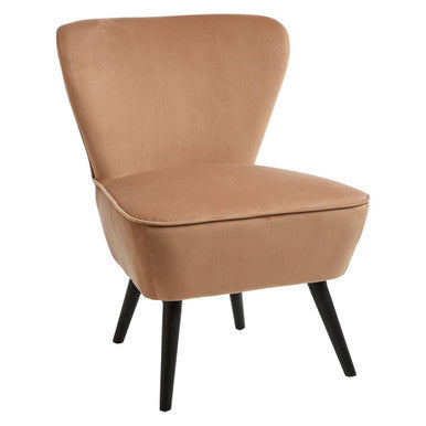 Natural Fabric Chair with Wooden Legs