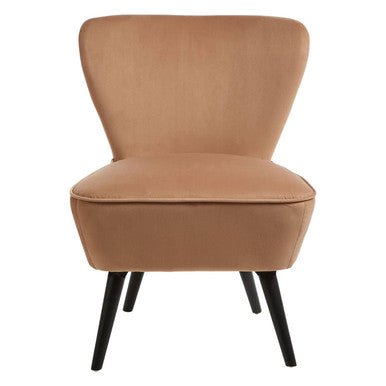Natural Fabric Chair with Wooden Legs
