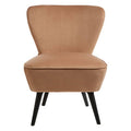 Natural Fabric Chair with Wooden Legs