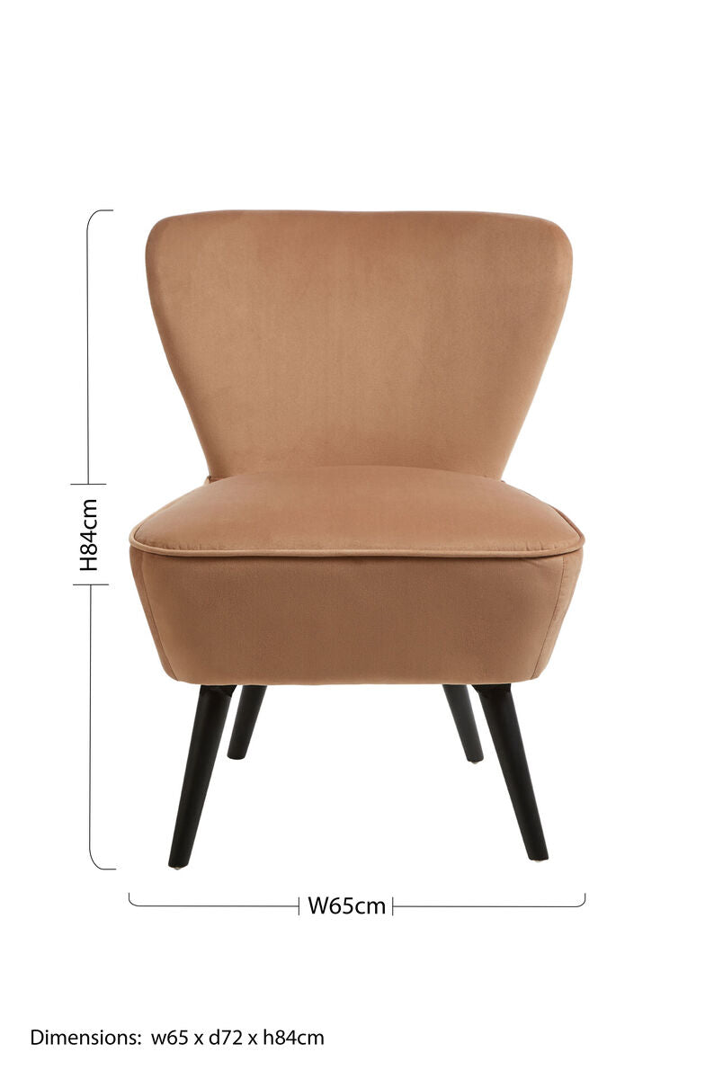 Natural Fabric Chair with Wooden Legs