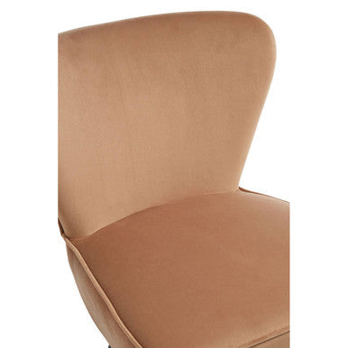 Natural Fabric Chair with Wooden Legs