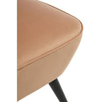 Natural Fabric Chair with Wooden Legs