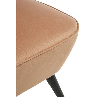 Natural Fabric Chair with Wooden Legs