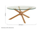 Clear Glass and Rose Gold Finish Coffee Table