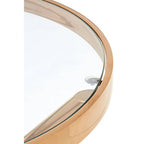 Clear Glass and Rose Gold Finish Side Table