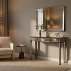 Mirrored Frame 3 Drawer Console Table