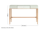 Rose Gold Finish Mirrored Console Table with Drawer