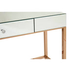 Rose Gold Finish Mirrored Console Table with Drawer