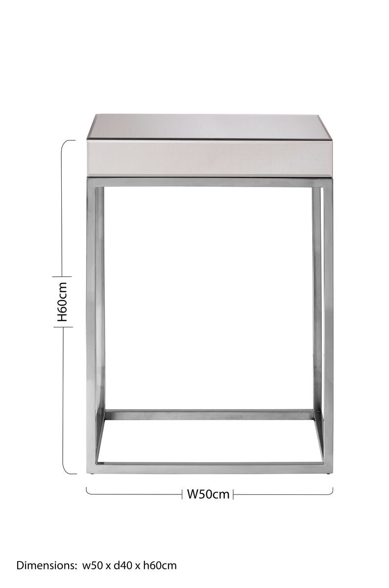 Mirrored Side Table