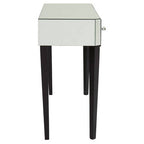 Silver Mirrored 3 Drawer Console Table with Crystal Knobs