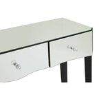 Silver Mirrored 3 Drawer Console Table with Crystal Knobs