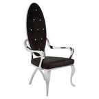Black Velvet Baroque Chair
