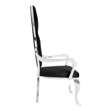 Black Velvet Baroque Chair