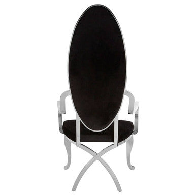 Black Velvet Baroque Chair