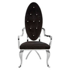 Black Velvet Baroque Chair