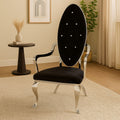 Black Velvet Baroque Chair
