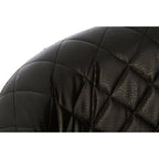 Black Leather Effect Accent Chair with Wingback Design