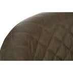 Brown Leather Effect Accent Chair with Wingback Design