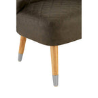 Brown Leather Effect Accent Chair with Wingback Design