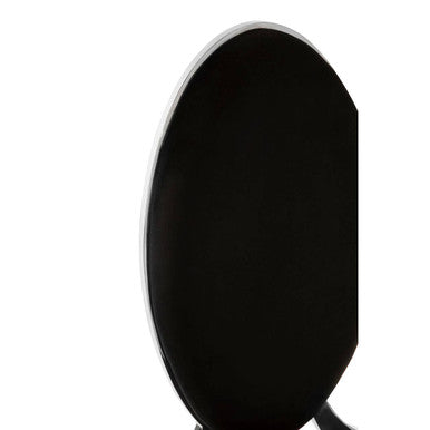 Black Velvet Dining Chair with Silver Frame