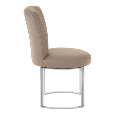 Grey Faux Leather Dining Chair