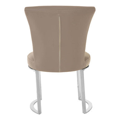Grey Faux Leather Dining Chair