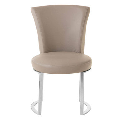Grey Faux Leather Dining Chair