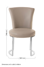 Grey Faux Leather Dining Chair