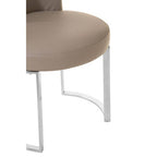 Grey Faux Leather Dining Chair